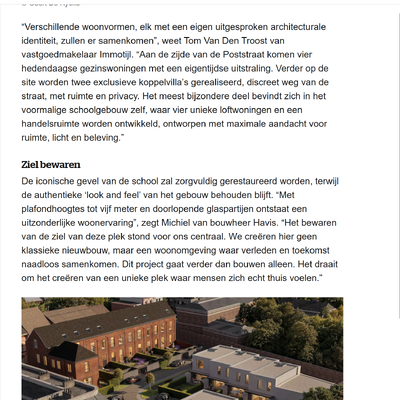 Lebbeke: voormalige Broederschool krijgt nieuwe toekomst als woonsite