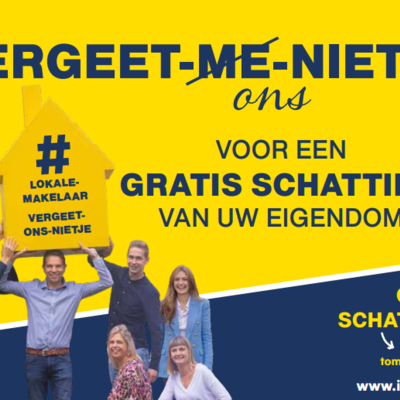 'Vergeet ons niet' ... als u denkt aan verkopen!