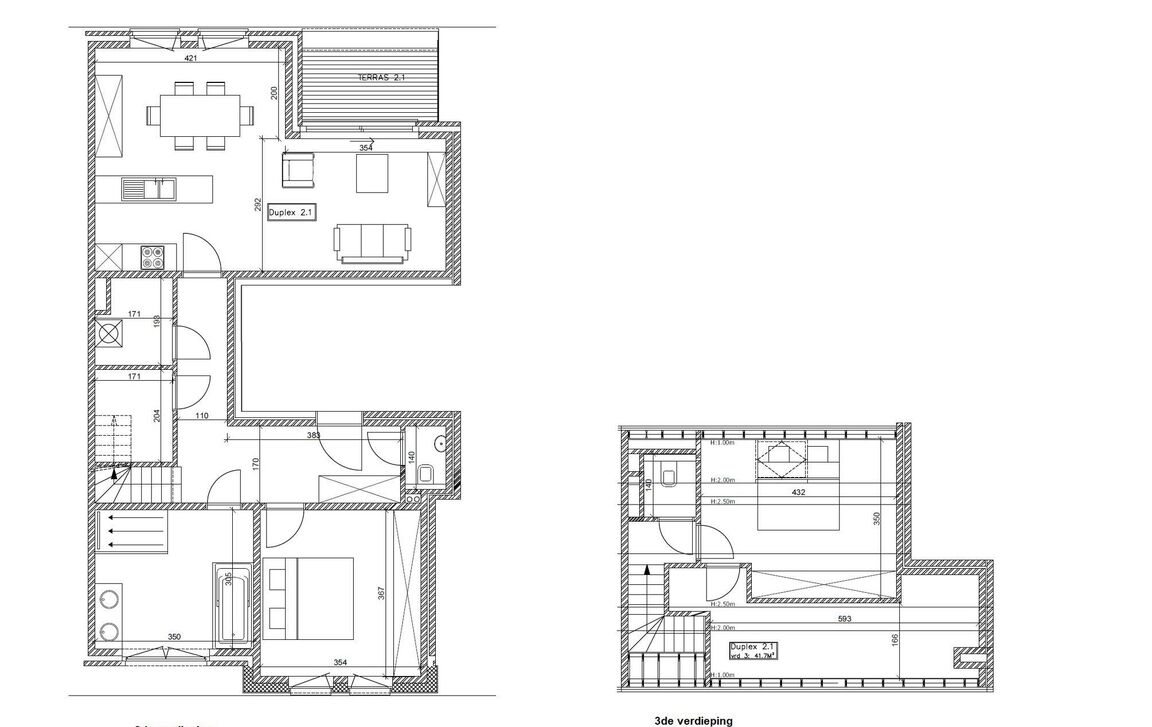 Duplex te huur in Aalst