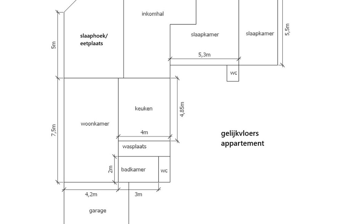 Gelijkvloerse verdieping te koop in Lebbeke
